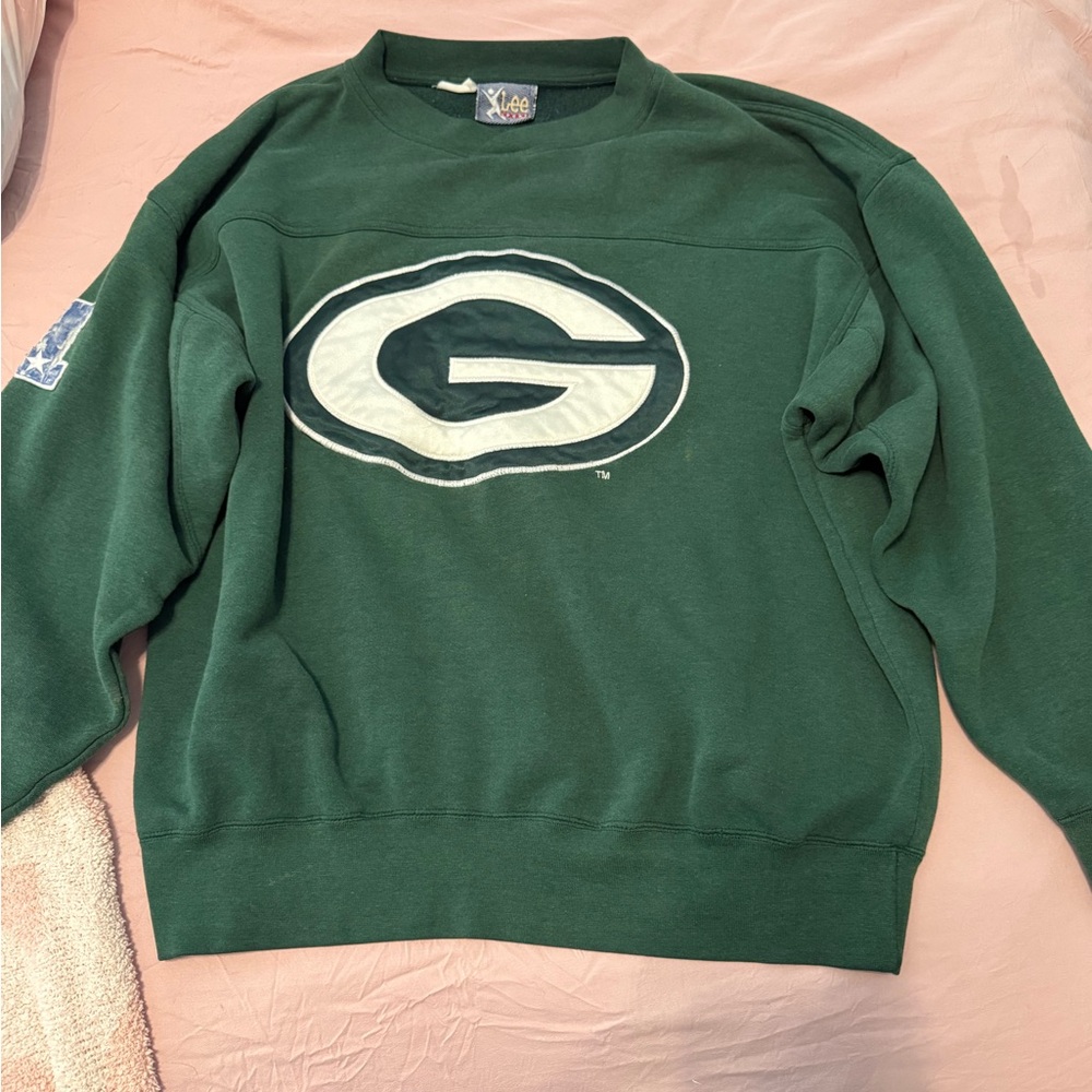 Lee Green Crewneck Sweater with Logo
